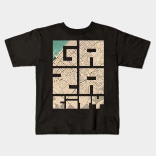 Gaza, Palestine City Map Typography - Vintage Kids T-Shirt